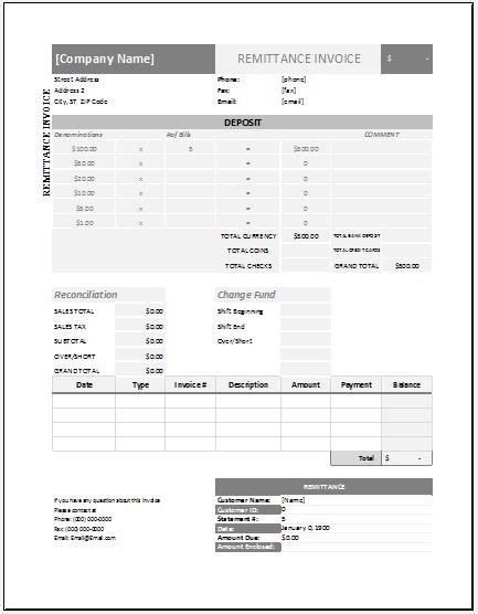 Remittance Advice SlipTemplate | Word & Excel Templates