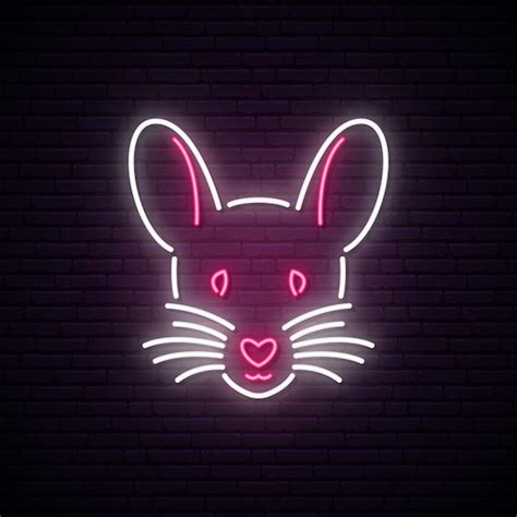 Premium Vector | Neon mouse sign