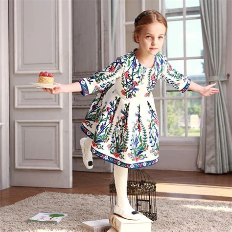 WL MONSOON Girls Party Dress Children Vestidos Brand Kids Costume ...