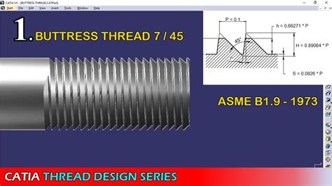 Buttress Thread design in CATIA - Tutorial for beginners - YouTube