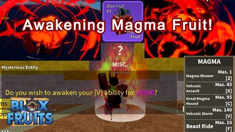 Awakening Magma Fruit! | Blox Fruits (Total fragments in description) - YouTube