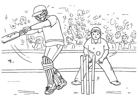 Cricket Sport Coloring Pages - Best Coloring Pages For Kids