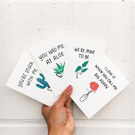 I love it when you call me big poppy! Some plant pun cards up on the ...