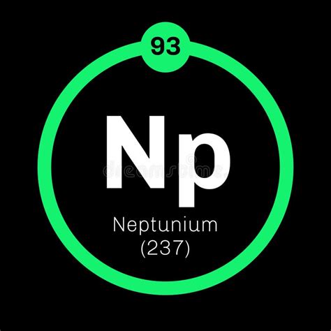 Neptunium chemical element stock illustration. Illustration of science - 107766478