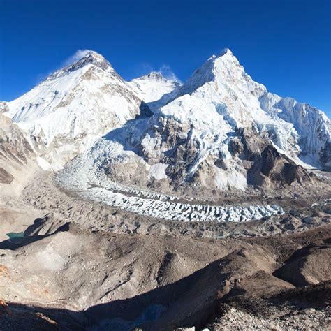 Mount Everest Lhotse Nuptse Nepal Himalayas Mountains Stock Photo ...