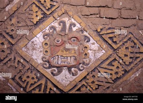 Ancient artwork in the Moche Pyramids Peru Stock Photo - Alamy