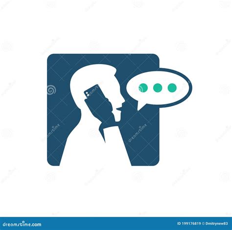 Human Silhouette Holding Smartphone and Speaking Stock Vector ...