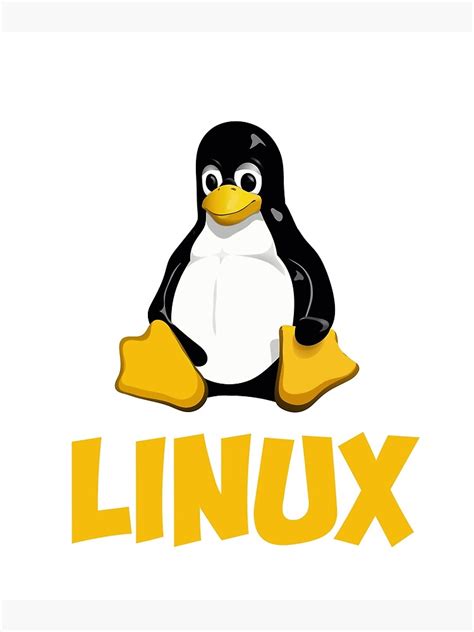 "Linux Tux Penguin Logo" Poster for Sale by vladocar | Redbubble