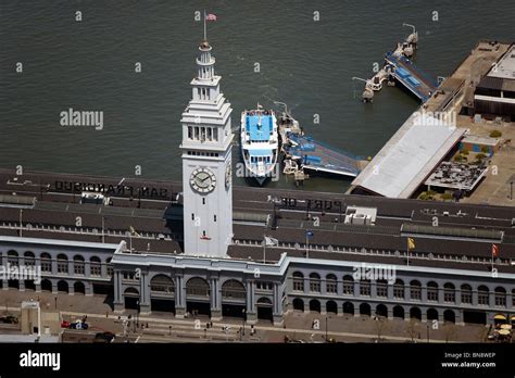 aerial view above Ferry building Embarcadero Port of San Francisco Stock Photo - Alamy