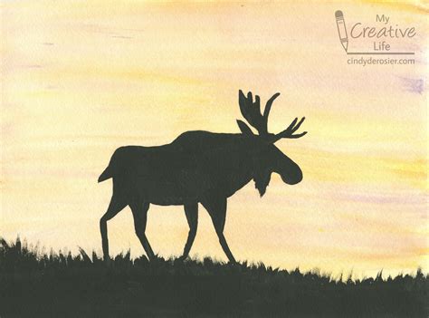 Moose Silhouette Painting | Fun Family Crafts