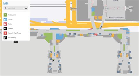 Terminal E map | Bush airport IAH