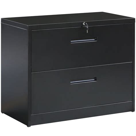 New 2 Drawers Office File Cabinet Lockable Metal Lateral File Document Cabinet with Cabinet Lock ...