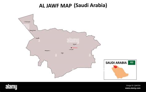 Al Jawf map. Political map of Al Jawf. Al Jawf Map of Saudi Arabia with ...