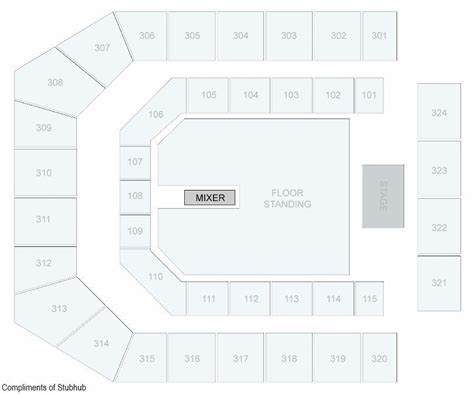 CO-OP Live Manchester Seating Map - Standing Layout