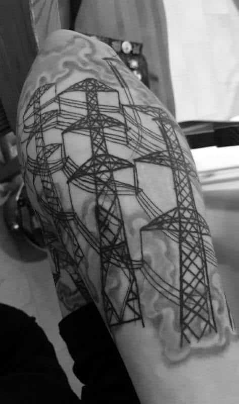 50 Lineman Tattoos For Men - Electrical Design Ideas