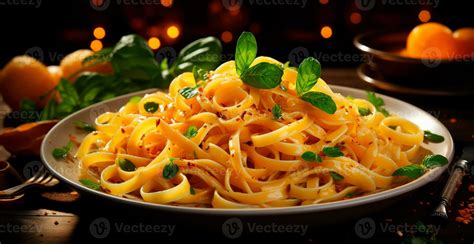 Pasta, food background, Italian national dish - AI generated image ...