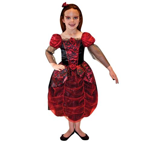 Girls Vampiress Ages 6-8 9-11 Fancy Dress Kids Halloween Childs Vampire Costume | eBay