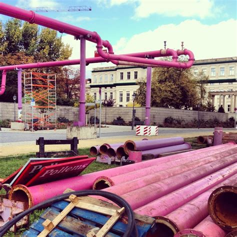 Berlin Wall, Swamp, Beautiful World, Pipes, Installation Art, Park Slide, Pink Blue, Structures ...