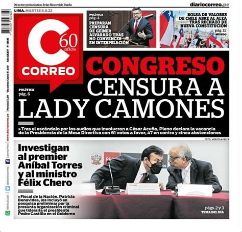 Newspaper Diario Correo (Peru). Newspapers in Peru. Tuesday's edition ...