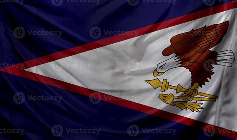 American Samoa flag waving. Background for patriotic and national ...