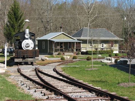 Little River Railroad and Lumber Company Museum with the Walland Depot and the Shay Engine #2147 ...