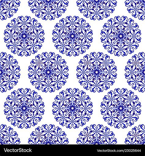 Porcelain chinese blue pattern Royalty Free Vector Image