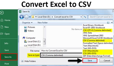 Convert Excel to CSV: Explained Steps with Examples | Educba