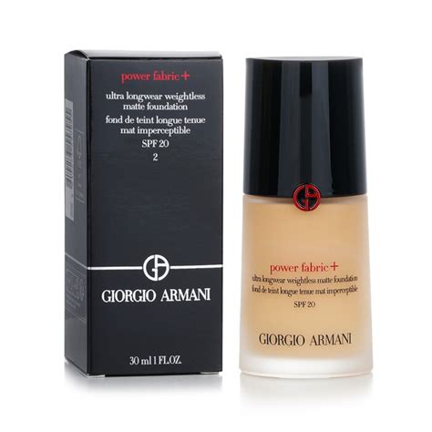 Giorgio Armani Power Fabric+ Ultra Longwear Weightless Matte Foundation ...