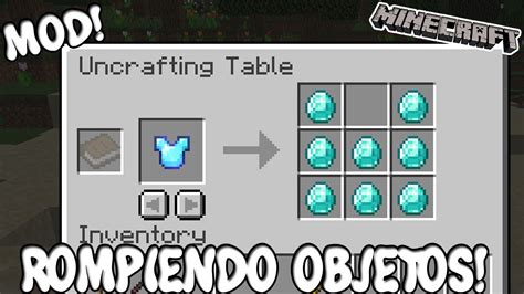 MESA DE DESCRAFTEO! Minecraft 1.19.2 MOD SIMPLE UNCRAFTING TABLE! - YouTube