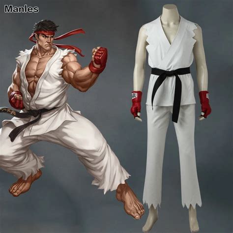 Street Fighter V Ryu Cosplay Costume Hot Game Uniform Halloween Carnival Outfit New Year Clothes ...