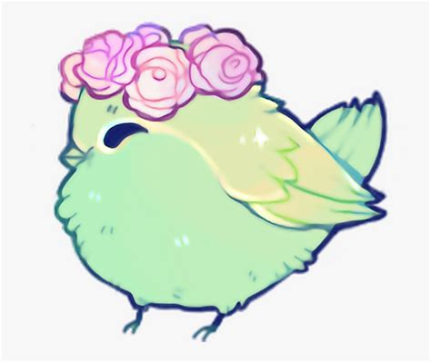 #cute #colorful #kawaii #bird #anime - Kawaii Cute Bird Drawing, HD Png ...