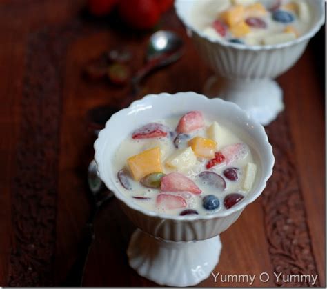 Easy Fruit Salad with Condensed Milk | Yummy O Yummy