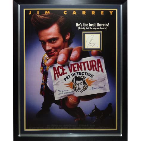 Ace Ventura Full-Size Movie Poster Deluxe Framed with Jim Carrey Autog ...