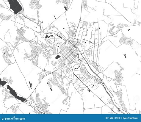 Map of the City of Chisinau, Moldova Stock Illustration - Illustration ...