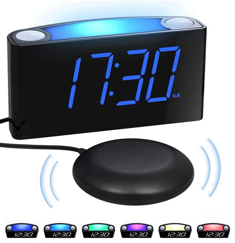 Buy Extra Loud Vibrating Alarm Clock with Bed Shaker,Digital Bedroom ...