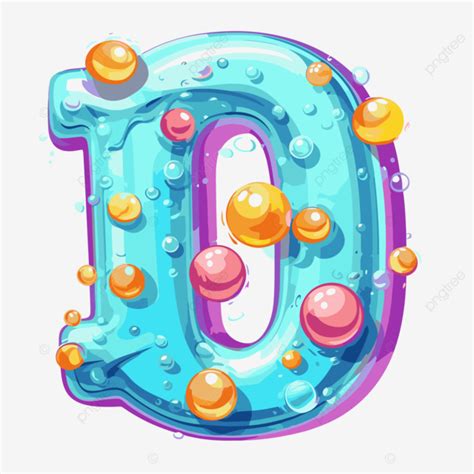 Bubble Letter Clipart Colorful Character With Bubbles Cartoon Vector, Bubble Letter, Clipart ...