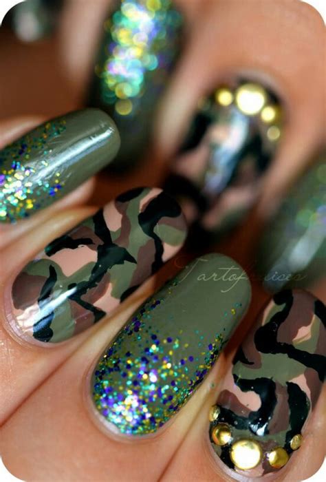 Army green camo nailart #nailart #nails #green #camo #army | Camo nails, Camouflage nails, Camo ...