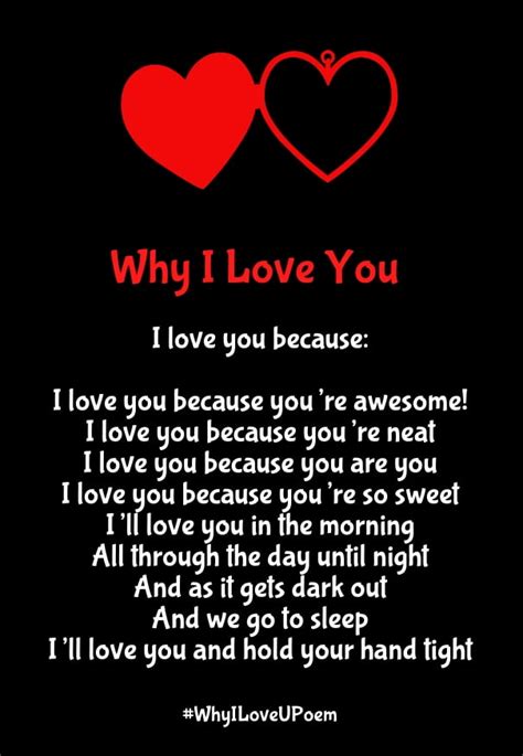 Why I Love You Poems with Reasons for Her & Him - Quotes Square