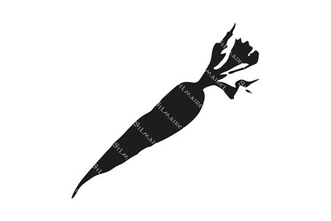 Carrot vegetable simple silhouette contour vector art