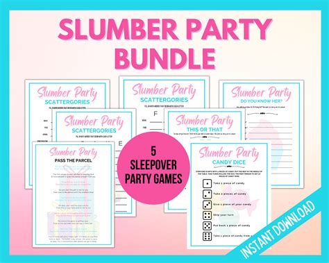 Slumber Party Games Bundle – LittleHaloJ