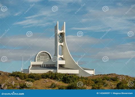 Architecture Designed Modern White Church in Stykkisholmur, Iceland Editorial Photography ...