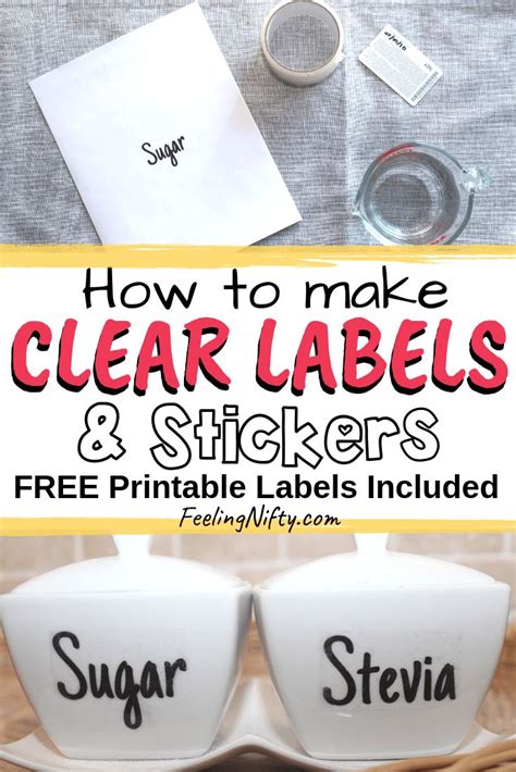 The Easiest Way to Make Clear Stickers - DIY Clear Labels for Jars in 2021 | Clear sticker ...