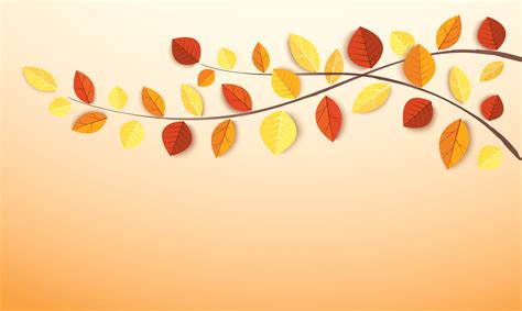 Tree Branch With Autumn Leaves 681166 Vector Art at Vecteezy