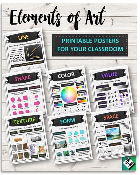 Elements of Art Printable Posters for your Classroom | Posters printable, Elements of art line ...