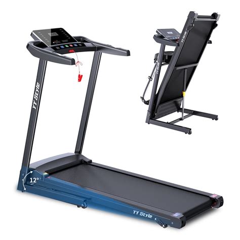 Electric Exercise Foldable Treadmills , Smart Folding Treadmill with Bluetooth Ipad/ Cup Holder ...