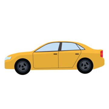 Yellow Car Side View Vector Illustration In Trendy Flat Style Isolated ...