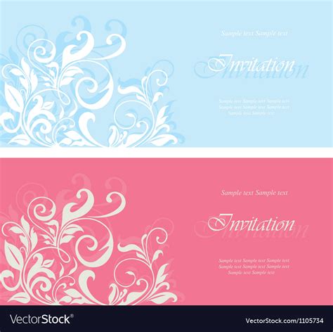 Invitation floral card Royalty Free Vector Image