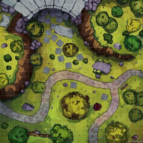 Dungeon Entrance - D&D Map for Roll20 And Tabletop - Dice Grimorium