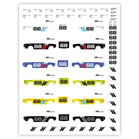 Datsun Decal Sheet Digital Download 164 Diecast Hot Wheels PNG File ...