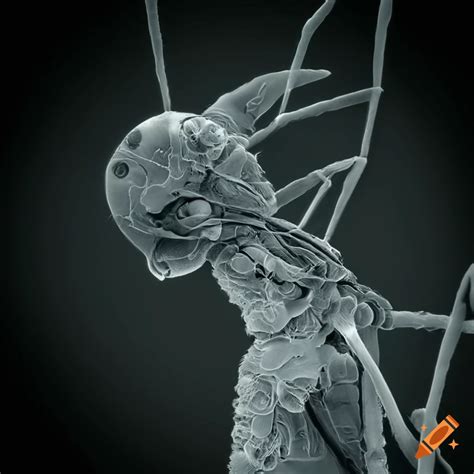 Robotic winged insect antennae photo many legs many eyes many wings hair details prickly pincer ...